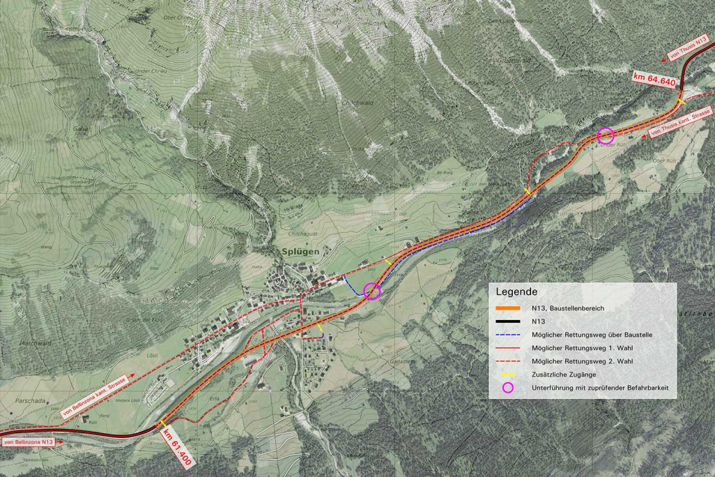 Splügen, Sicherheits- und Notfallmanagement Baustelle, HMQ AG