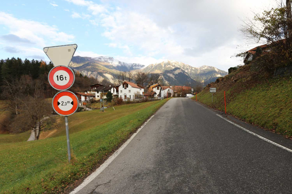 Verkehrsplanung Signalisation Gewichtsbeschränkung Thusis